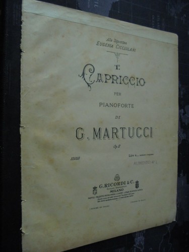 Martucci capriccio per - martucci, g.;