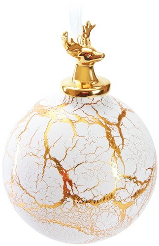 Pallina natale vetro oro - di,