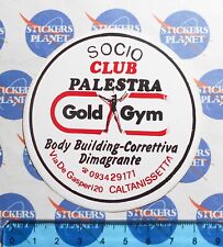 ADESIVO STICKER VINTAGE AUTOCOLLANT AUFKLEBER BODY BUILDING GOLD GYM PALESTRA