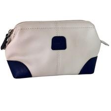 BRIC’S Qatar Airways Amenity Toilette Zip Pouch Crema Blu Viaggio Doppia Custodia