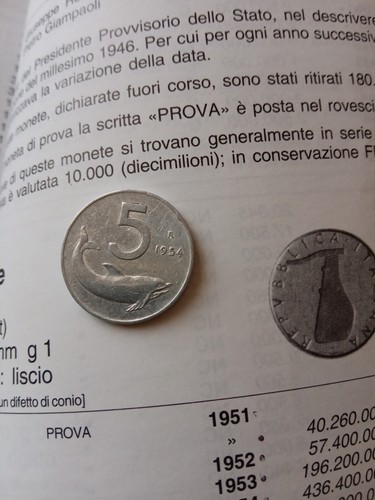 Moneta lire del - lire,