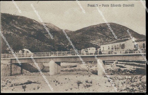 Ba639 cartolina pozzilli ponte - cartolina,