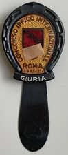 Distintivo Concorso Ippico Internazionale Giuria Roma 1933 Cavalli Equitazione