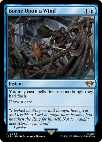 Borne upon wind foil - borne, *foil*