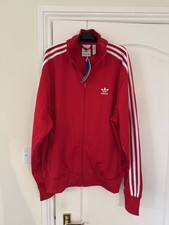 Adidas Originals Uomo Classico Adicolor Firebird Track Top Rosso Small Nuovo con etichette