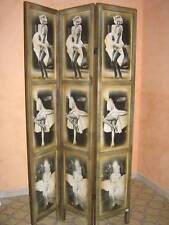 PARAVENTO DIVISORIO PARETE DIVISORIA STILE ETNICO  3 ANTE in legno