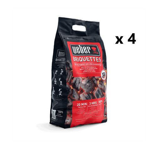 Weber bricchetti carbone - 4, pz.