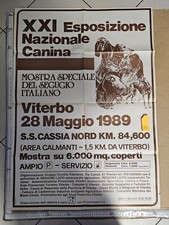 Manifesto Viterbo Mostra Canina 1989 Cane Segugio Italiano Caccia