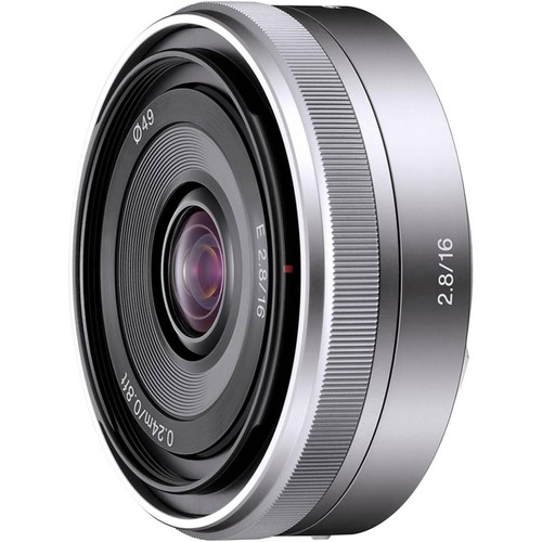 Sony 16mm silver sel16f28 - f2.8,