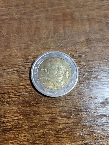 Moneta euro pascoli - g.pascoli, con