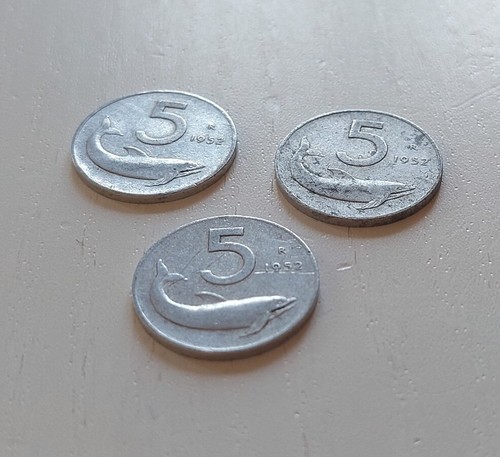 Lotto monete lire delfino - 3,