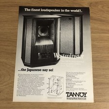 GRAM99 MAGAZINE ADVERT 11X8 TANNOY WESTMINSTER SPEAKER