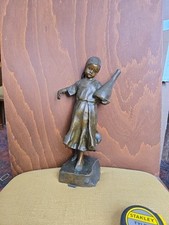 ANTICA SCULTURA IN BRONZO/NAPOLI/"ACQUAIOLA"/FINE'800/F.PARENTE.