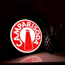 Lampada Insegna Luminosa USB C LED Targa Lightbox Campari Soda LOGO Drink 3D