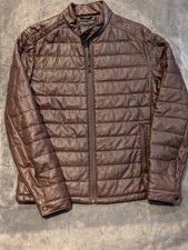 Giacca uomo Zara uomo marrone ecopelle traforata, taglia large uomo