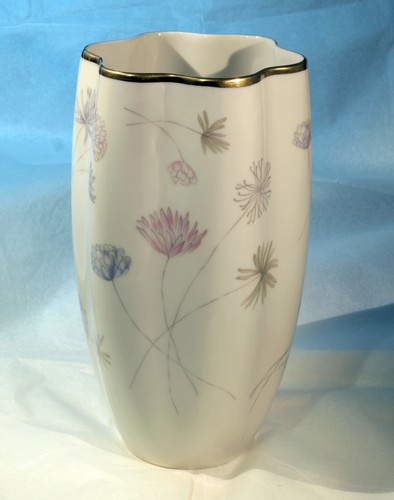 Vaso bavaria ceramica oro 1950 - vaso,