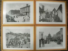 4 Stampe incorniciate di Bari Alberobello festa San Nicola Trulli piazza antica