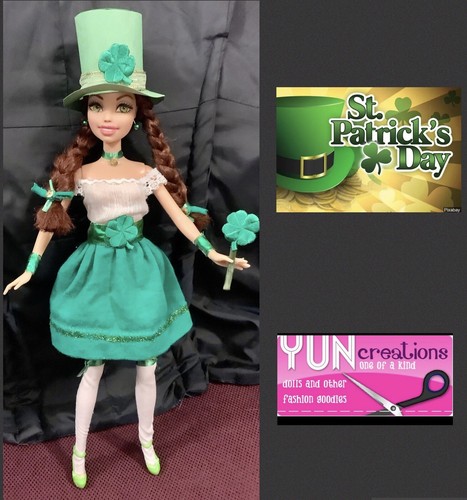 Patricks day ooak bambola - st.,