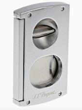 S.T. Dupont Tagliasigari a V e Doppia Lama, Cromato, 003418, 3418 Nuovo Con Scatola