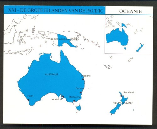 Mappa cartolina australia - mappa,