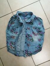 Camicia bambina in jeans a fiori original marines 10 anni ?‍♀️?