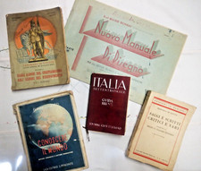 Lotto scuola anni '40 epoca Fascista, 3 libri, 1 album e guida stradale!