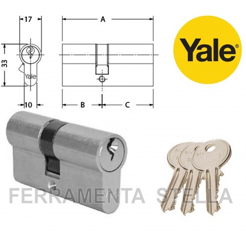 Cilindro sagomato yale ottone - cilindro,