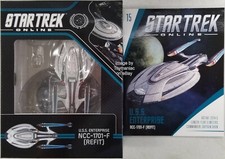 Eaglemoss Star Trek Online USS Enterprise-F 1701-F Refit Odyssey Class con libro