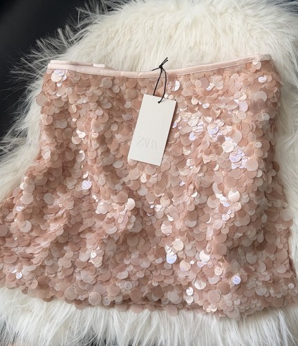 Zara minigonna rosa polvere - minigonna,