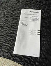 Panasonic 3D Eyewear TY-EW3D3LU TY-EW3D3MU TY-EW3D3SU Instructions ONLY