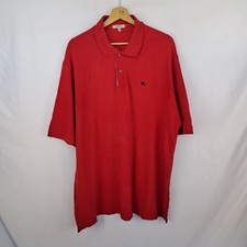 Polo Burberry colore rosso in cotone taglia XXL da uomo