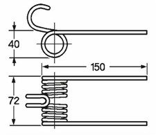 Dente Autocaricante Ama 150 mm Filo 5 mm - 10 pz Made in Italy