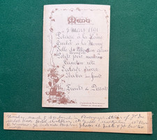 Antique Russian Royal Menu