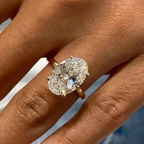 Anello solitario - , di
