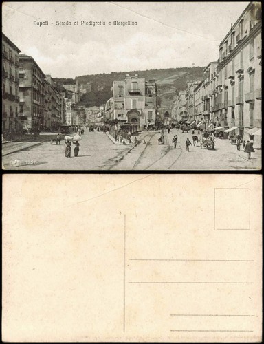 Cartolina napoli - cartolina, strada