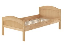Letto classico in Faggio per materasso 90x200 con doghe rigide curve 60.75-09FL