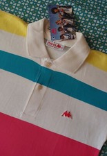 POLO T-SHIRT 80's KAPPA Sponsor U.S.A. Team tg.M slim circa S  made in Italy New