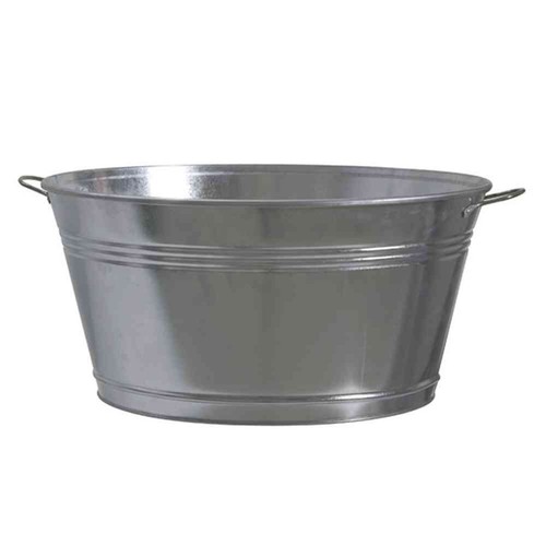 Zinco argento ø51x25cm - zinco,