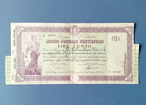 Buono postale fruttifero - postale, da