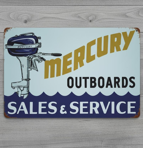 Insegna mercury fuoribordo - mercury,