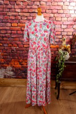 Romantisches Boho Hippie Maxikleid bunt Blumen Viskose STRADIVARIUS M