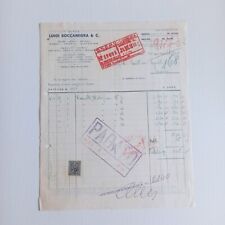 1940 Ditta Luigi Boccanegra & C. Colori Vernici Pennelli Venezia Fattura C02340