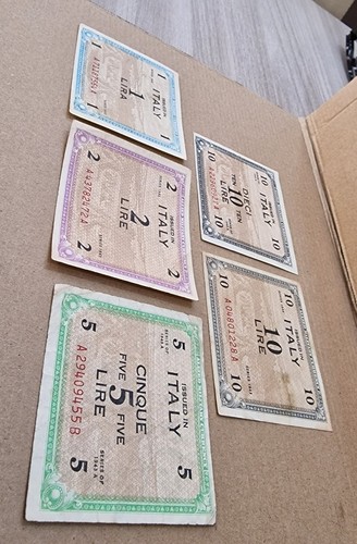 Lotto lire allied military - lire,