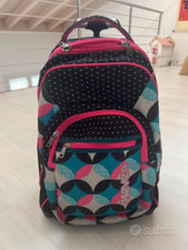 TROLLEY SCUOLA SEVEN NERO/AZZURRO/FUCSIA