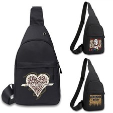 Borsa petto leopardata uomo