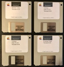 Apple Macintosh 6.0.8 / 4 Dischi Set 800k Dischi per Mac Classici