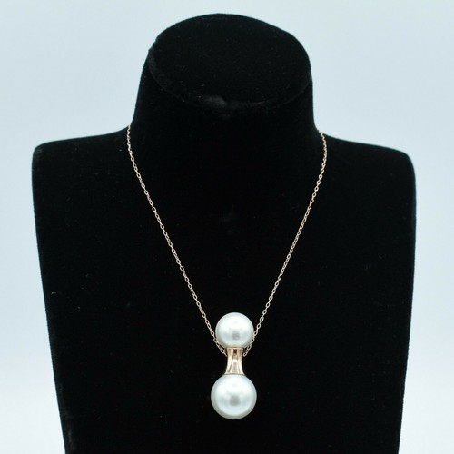 Collana doppia con perle 14k - collana,