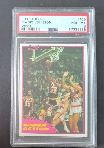 Magic johnson psa - 8, topps