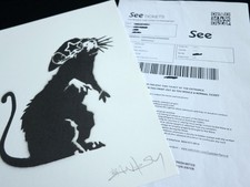 Graffiti, Dismaland, Street Art, Stencil, spray originale, opera d'arte, firmato, BANKSY