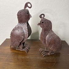 Quaglia in ferro uccellini